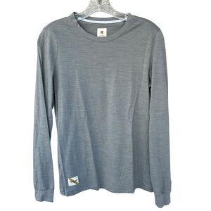 Tracksmith Harrier Merino Wool Long Sleeve Running Top -Women’s Size Medium-Gray